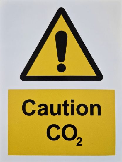 caution CO2 200x150mm