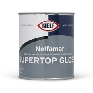 Nelfamar supertop Gloss. Sneeuwwit. 1ltr, 2.5ltr
